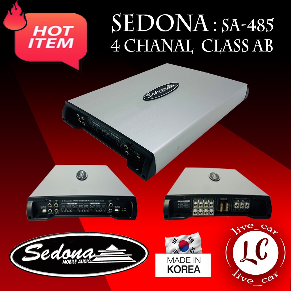 [ ของแท้ 100% ]เพาเวอร์แอมพ์ SEDONA รุ่น SB-485แอมป์รถยนต์ 4 ชาแนล CLASS ABแอมป์เกาหลีให้เสียงแนวSQ