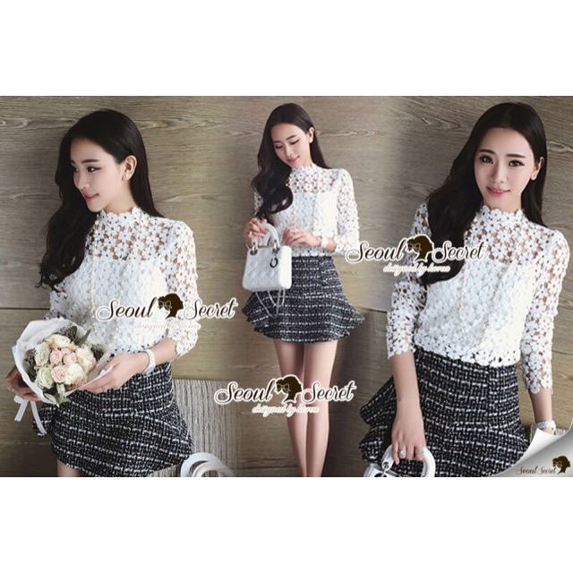 Seoul Secret Say's... Ivory Daisy Lace Blouse