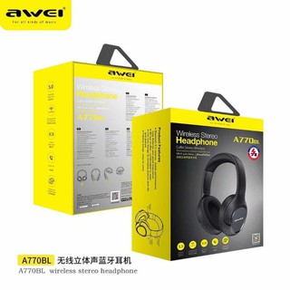 ⚡️Awei A770BL หูฟังไร้สาย บลูทูธ 5.0 หูฟัง Hi-Fi สเตอริโอ พับเก็บได้ สวมใส่ไม่เจ็บหู