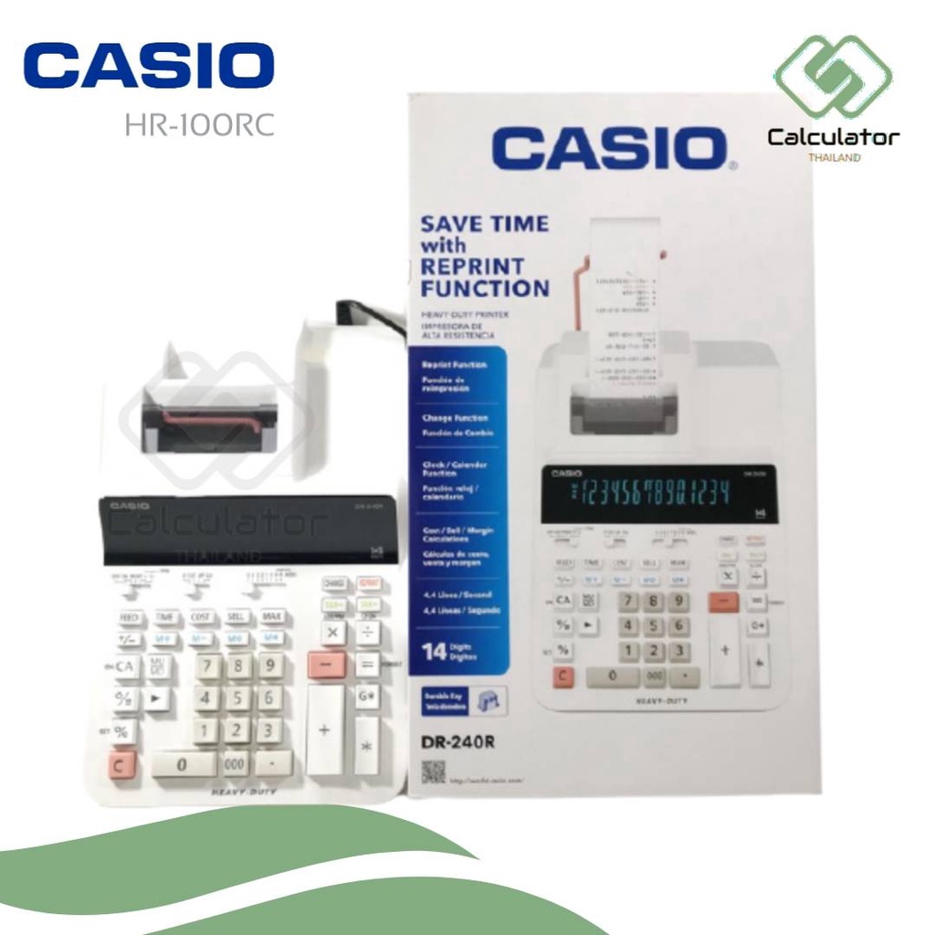 เครื่องคิดเลขคาสิโอแบบพิมพ์กระดาษ CASIO DR-240R