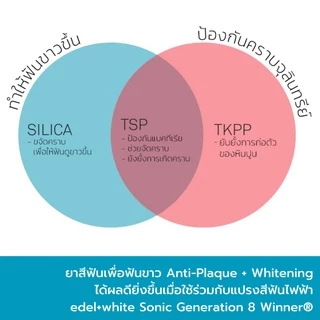 [ฟันขาว-ป้องกันหินปูน] EDELWHITE DUALWHITE ยาสีฟัน ขจัดคราบ SLS-free