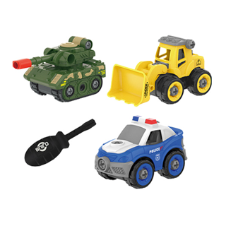 รถของเล่น DIY ของเล่นเสริมพัฒนาการเด็ก ✅ ถอดประกอบได้ มีรถทหาร 🚁 รถตำรวจ 🚓 และ รถวิศวกร 🚜 มาพร้อม  ไขควง 1ชิ้น