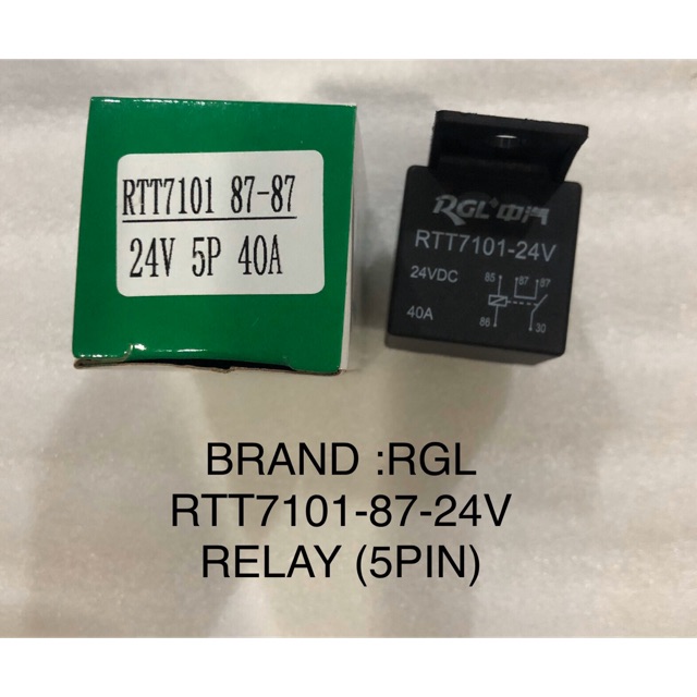 RTT7101-87-24V AUTOMOTIVE 5PIN RELAY 24V สําหรับการใช้งานบนรถบรรทุก UNIVERSAL