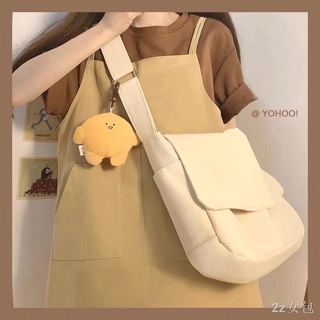 กระเป๋าสะพายข้างพร้อมส่งจ้า👜YOHOO!/ Japanese ins สไตล์เรียบง่ายสีทึบ all-match tooling one-shoulder bag	
กระเป๋า