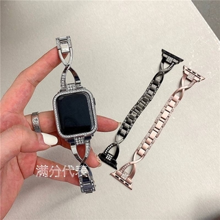 สายนาฬิกาข้อมือ โลหะ แฟชั่น สําหรับ iphone iwatch 8 7 6 SE 5 4 3 2 1 41 มม. 45 มม. 40 มม. 44 มม. 42 มม. 38 มม.