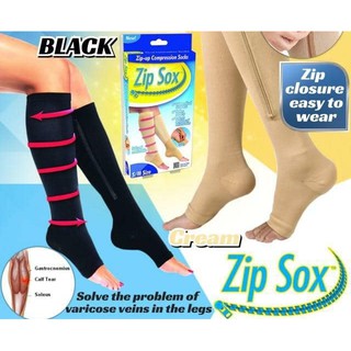 zipsox ถุงเท้าซิปสวมใส่สบาย ถุงเท้าเปิดหน้าเท้า ช่วยให้ระบายไม่อึดอัดในการสวมใส่ พร้อมซิปหลูดให้ในการสวมใส่