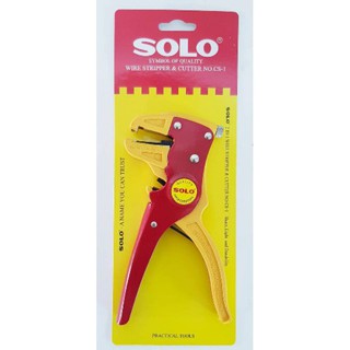 คีมสำหรับตัด/ปอก สายไฟอัตโนมัติ SOLO รุ่น CS-1 สีแดง - ดำ
