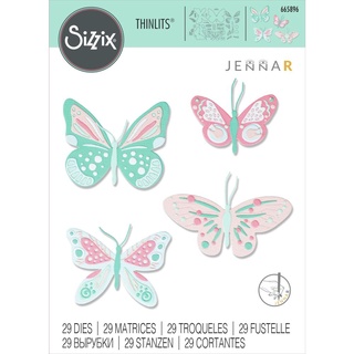 Sizzix Thinlits Dies : Patterned butterflies