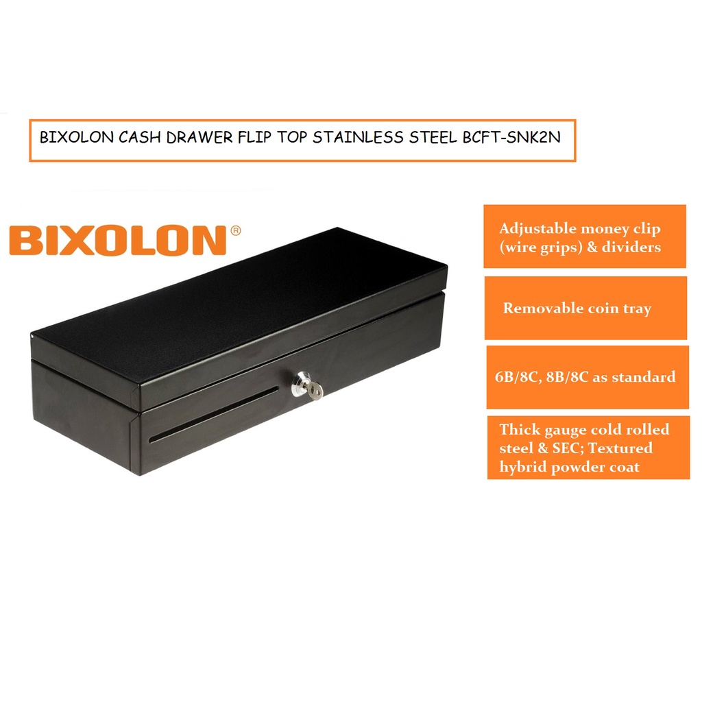 Bixolon CASH DRAWER FLIP TOP สแตนเลส BCFT-SNK2N