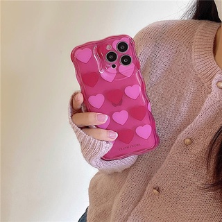 เคสโทรศัพท์มือถือ TPU ลายหัวใจ สําหรับ iPhone 14 Pro Max 13 Pro Max 12 Pro 12 11 Pro Max 11