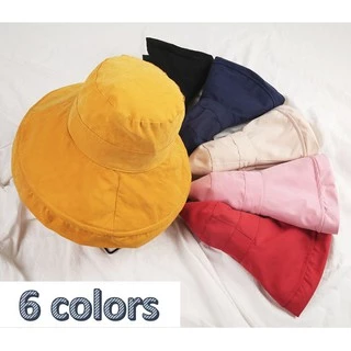 มาใหม่ หมวกบัคเก็ตแบบปีกกว้าง กันแดดดี (B33)