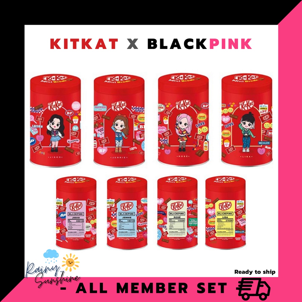 Kitkat Blackpink ครบเซ็ต JISOO JENNIE Lisa Rosé Kit kat คิทแคท แบล็ก