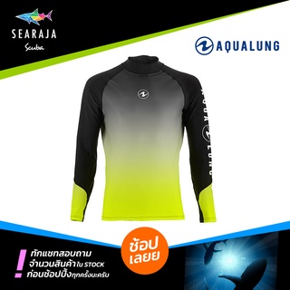 เสื้อดำน้ำแขนยาวผู้ชาย Aqualung Radience Lime Rash Guard Man