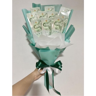 ช่อเปล่าใส่ธนาบัตรแบบ10ใบราคาถูก ช่อปัจฉิมช่อปริญญา