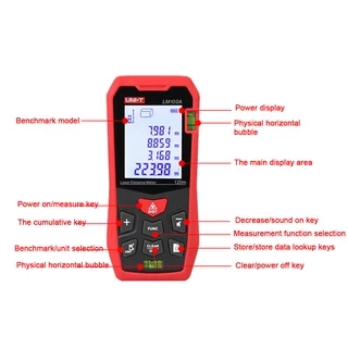 UNI-T LM50A เครื่องวัดระยะแบบเลเซอร์ 50 เมตร เลเซอร์วัดระยะทางดิจิทัล วัดระยะเลเซอร์ LM50 ยูนิที