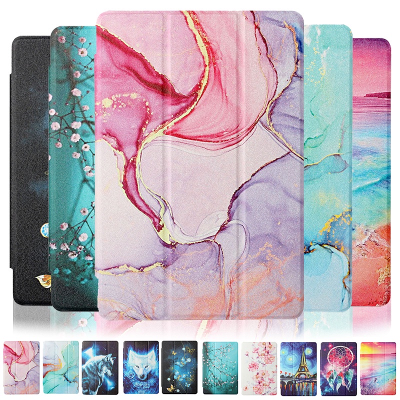 Tablet Case For Samsung Galaxy Tab S7 Plus Marble Pattern Folding Cover For Galaxy Tab S7 Fe Case Funda For Tab S7 S7 Pl