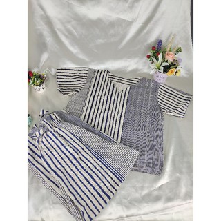 ชุดผ้าฝ้าย เชต เสื้อกางเกง ขายาว ใส่สบาย