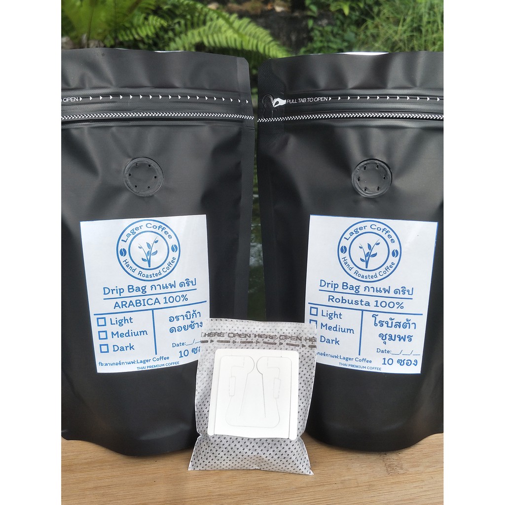 Drip Bag กาแฟดริปแบบซองพร้อมชง Arabica ดอยช้าง & Robusta เขาทะลุชุมพร