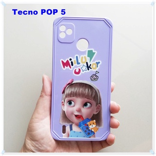 Case Tecno POP 5 จอ 6.1 นิ้ว เคสซิลิโคนนิ่มทั้งตัว ขอบเคสนิ่ม เคสลายการ์ตูน