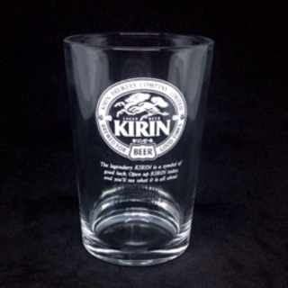 แก้วช็อตเบียร์ KIRIN โลโก้ใหม่สีขาว นำเข้าจากประเทศญี่ปุ่น