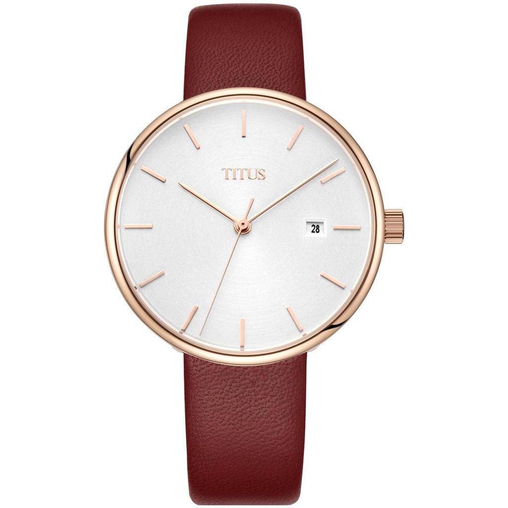 Solvil et Titus (โซวิล เอ ติตัส) นาฬิกาผู้หญิง Interlude ควอตซ์ หนัง ตัวเรือน 36 มม. (W06-02983-005)