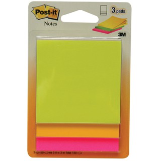 โพสต์-อิท โน้ต คละสีนีออน (แพ็ค 150 แผ่น) โพสต์-อิท 654-3 Post-It Note, assorted colors, 150 sheets / pack Post-It 654-3