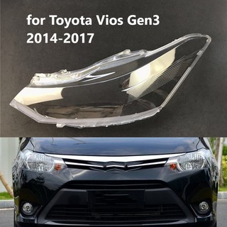 ฝาครอบเลนส์ไฟหน้ารถยนต์ แบบเปลี่ยน สําหรับ Toyota Vios Gen3 2014 2015 2016 2017