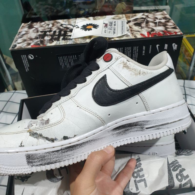 (มือ 1 และมือ 2) Nike Air Force 1 x G-Dragon Para-noise [8.5US / 9US ...