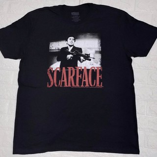 เสื้อยืดคอกลมcrew neckเสื้อภาพยนตร์ Scarface ลิขสิทธิ์แท้S-4XL