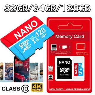 Nanotech Micro SD card Class10 U3 8GB,16GB,32GB,64GB,128GB⚡️⚡️ เมมโมรี่การ์ด กล้องวงจรปิดไร้สาย กล้องแอคชั่นแคม กล้องทุก