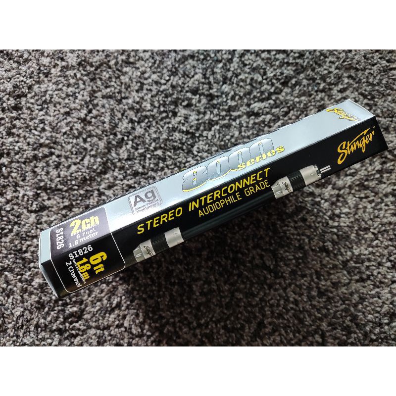 สายสัญญาณ RCA Stinger แท้ รุ่นรองท็อป ยาว 1.8m