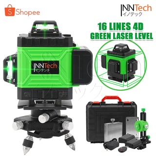 InnTech เครื่องวัดระดับเลเซอร์ เลเซอร์ 4 มิติ 16 แกน 360 องศา ลำแสงสีเขียว รุ่นท๊อปแบตใหญ่ 2 เท่า! PM-GREEN-4D