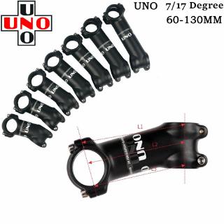 Uno Stem อุปกรณ์เสริมรถจักรยานน้ําหนักเบา 7 17 35 องศา MTB สําหรับ 28.6 31.8 มม. 60/70/80/90/100/110/120/130 มม.