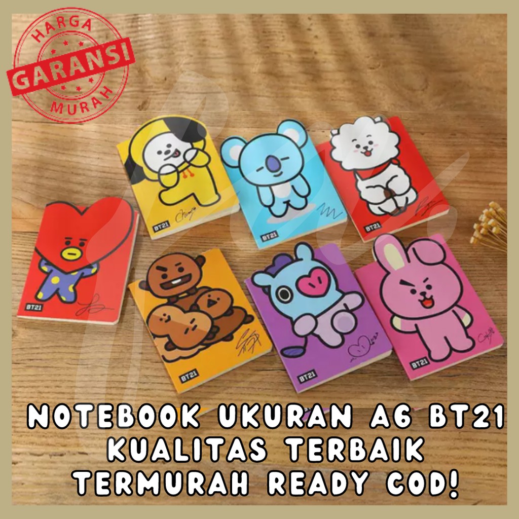 A6 โน๊ตบุ๊คโน๊ตบุ๊ค BT21 BANGTAN BOYS KPOP เกาหลี BTS ARMY COOKY TATA CHMMY KOYA RJ