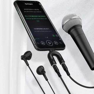 Caravan crew (ไม่รองรับ5G) type-C to 2 3.5mm adapter U-type แจ๊คแปลง Splitter สำหรับต่อไมค์ และโน้ตบุ๊ค และหูฟัง