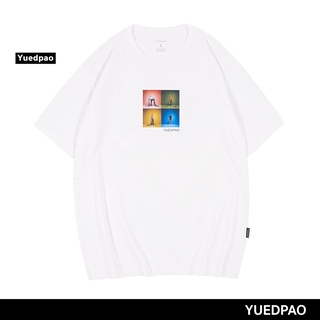 เสื้อยืดสีขาวYuedpao เสื้อยืด OVERSIZE รับประกันไม่ย้วย 2 ปี เสื้อยืดสีพื้น OVERSIZE_KV Colorful สีขาว