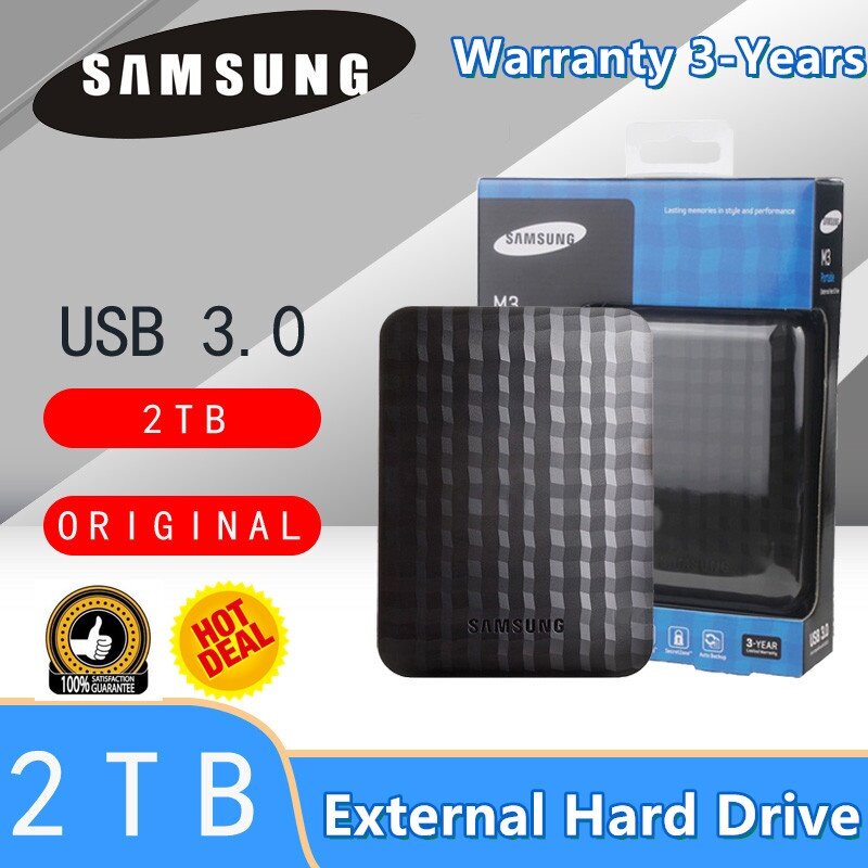 ส่งจากกรุงเทพ SAMSUNG M3 1TB/2TB ฮาร์ดดิสก์ภายนอก / Hdd Eksternal / USB3.0 Hard Disk Externalรองรับเ