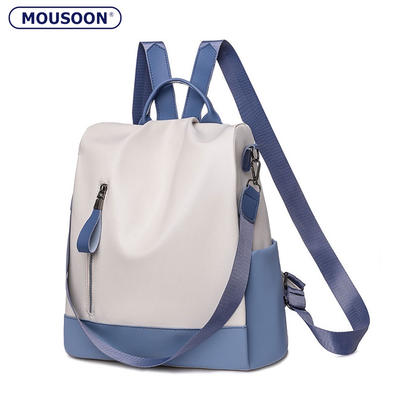 Mousoon กระเป๋าเป้สะพายหลังกระเป๋าสะพายไหล่ป้องกันการโจรกรรมผู้หญิงแฟชั่นหนังนุ่มความจุขนาดใหญ่กระเป๋าเป้สะพายหลังเดินทางกระเป๋าเป้สะพายหลังมัลติฟังก์ชั่น