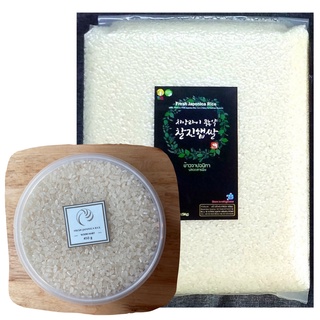 ข้าวเกาหลีแบ่งขาย ยี่ห้อ korean rice fresh pee tengnueng  ข้าวจาปอนิกา ปลอดสารพิษ AAA organic rice 450g,1kg 한국쌀