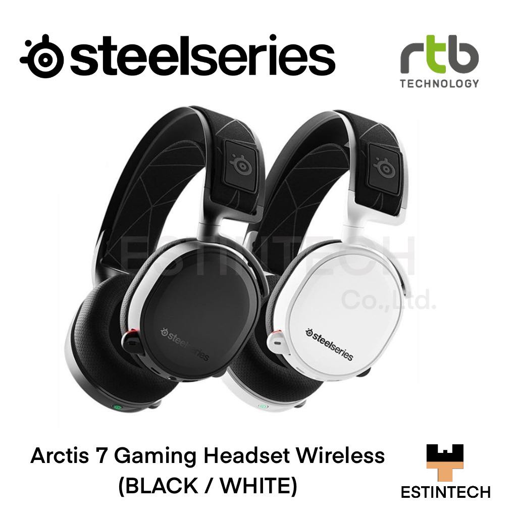 HEADSET (หูฟัง) SteelSeries Arctis 7 Gaming Headset Wireless (Black/White) ของใหม่ประกัน 1 ปี