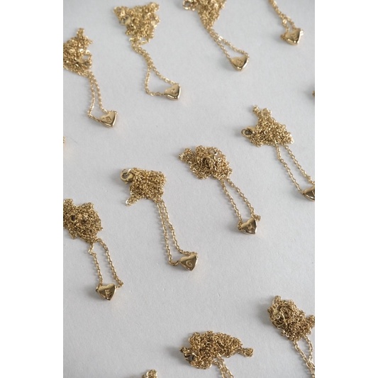 ALPHABET HEART NECKLACE / ALPHABET HEART NECKLACE / ANTI-RUST STAINLESS NECKLACE JEWELRY