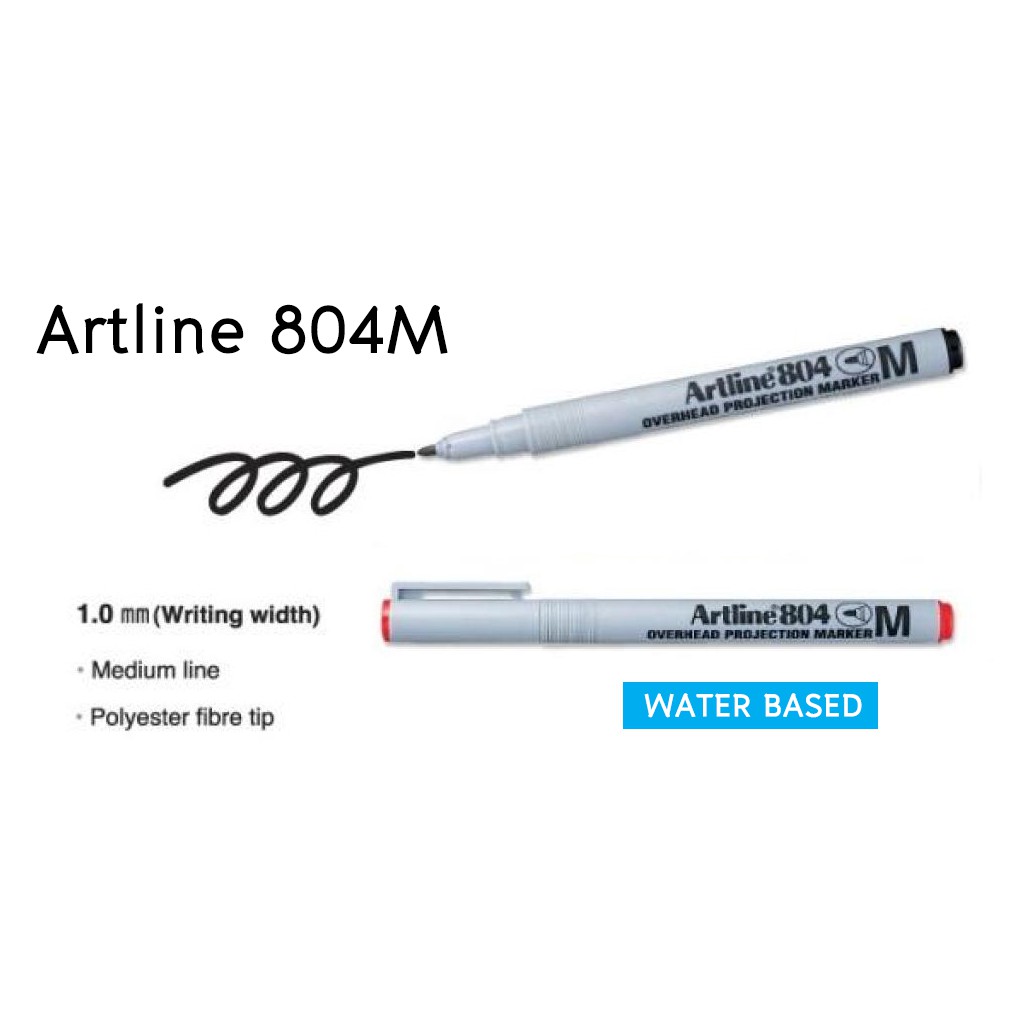 ปากกาเขียนแผ่นใส อาร์ทไลน์ ลบได้ 1.0 มม. แบรนด์:Artline804M