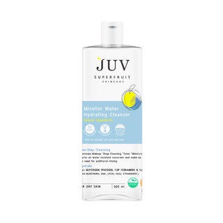 JUV Micellar Water Hydrating Cleanser จุ๊ฟ ไมเซลล่า วอเตอร์ ไฮเดรติ้ง คลีนเซอร์ (สำหรับผิวธรรมดา - ผิวแห้ง) (500 ml)