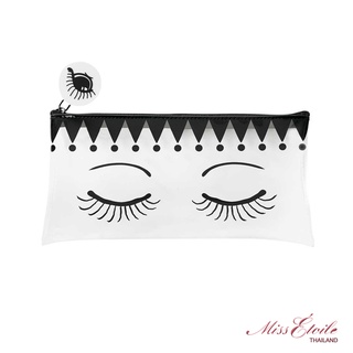 Miss etoile Multi Bag Flat S“ PVC” Eyes And Dots | กระเป๋าพลาสติกใสสี่เหลี่ยมผืนผ้า สำหรับใส่สิ่งของต่างๆ : MB012