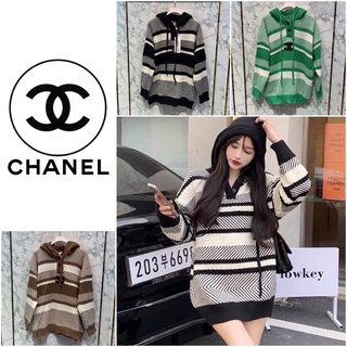 เสื้อไหมพรมแขนยาว CHANEL HOODIE  KNIT 2022SS