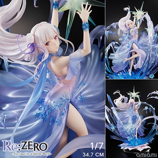 Figure ฟิกเกอร์ Re Zero Starting Life in Another World รี ซีโร่ Emilia เอมิเลีย ชุดคริสตัลเดรส Crystal Dress 34.7 cm 1/7