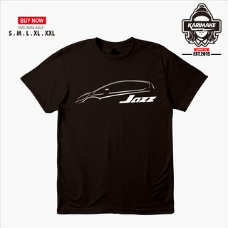 เสื้อยืดผ้าฝ้าย เสื้อยืด ลาย Honda Jazz GE8 Side Look Car