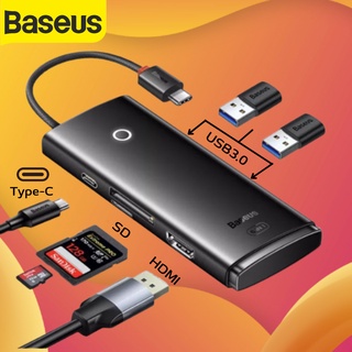 Baseus อุปกรณ์เสริมคอมพิวเตอร์ อะแดปเตอร์ Type-C Hub 6in1 Docking Station อะแดปเตอร์สำหรับแล็ปท