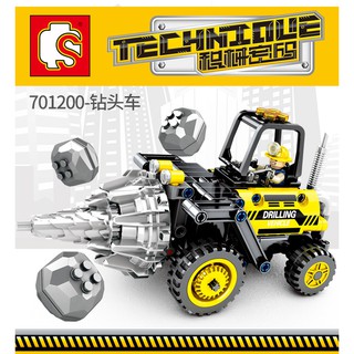 ProudNada Toys ของเล่นเด็กชุดตัวต่อเลโก้รถก่อสร้าง S SEMBO BLOCK TECHNIQUE 235+PCS 701200