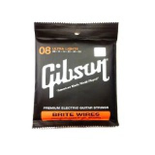 Gibson สายกีตาร์ไฟฟ้า รุ่น Brite Wires .08-.38(1ชุด)นิ่ม ไม่ขาดง่าย 6 เส้น